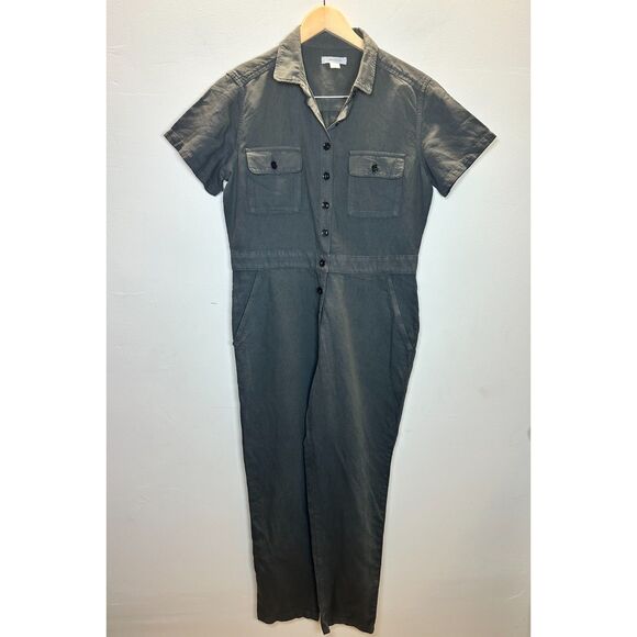 Outer Known Women's Size S Storm Sea Jumpsuit Button Front EUC - Picture 5 of 13
